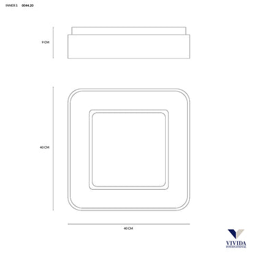 Inner-s plafoniera 40 sabbia 32w 3000k